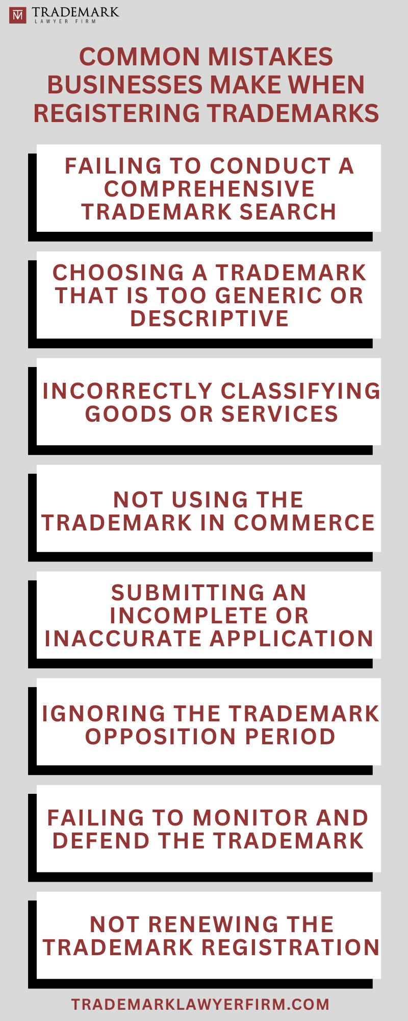 Common Mistakes Businesses Make When Registering Trademarks Infographic